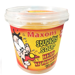 Maxons Stupidly Sour Tub Headsplitter savanyú cukor 100g