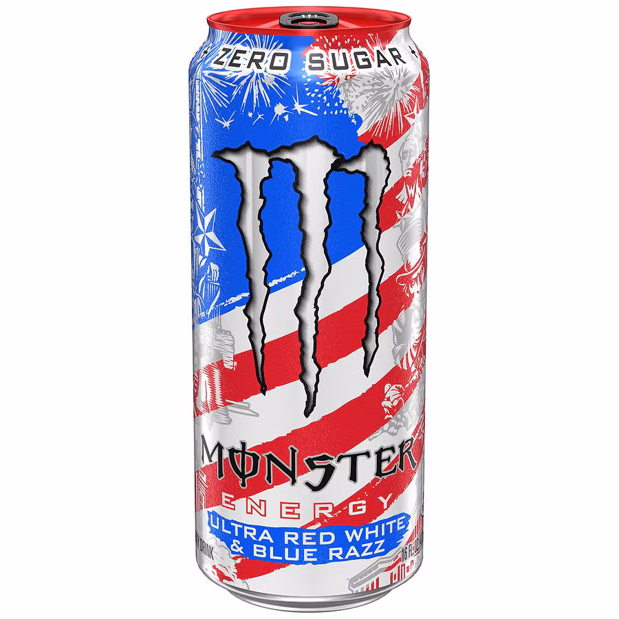 monster red white blue sugar free