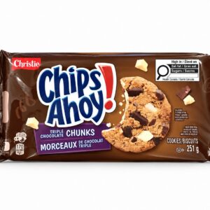 Chips Ahoy! Triple Chocolate Chunks – háromféle csokoládés keksz, 251 g